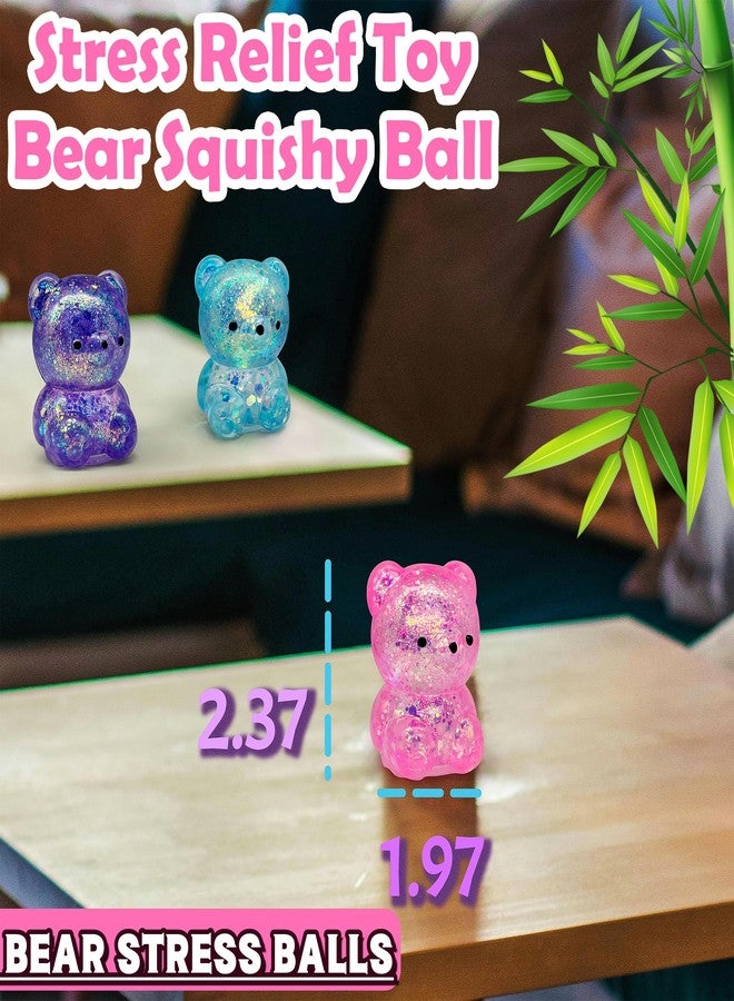 لعبة ZTATU Gummy Bear Squishy Fidget (قطعة واحدة) كرات تخفيف التوتر للبالغين، كرة سكر لتخفيف التوتر، لعبة حسية، كرة ضغط، لعبة تخفيف التوتر، كرة ضغط، هدايا حفلات للأطفال، حشوات سلة عيد الفصح - Image 3